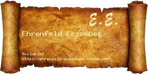 Ehrenfeld Erzsébet névjegykártya
